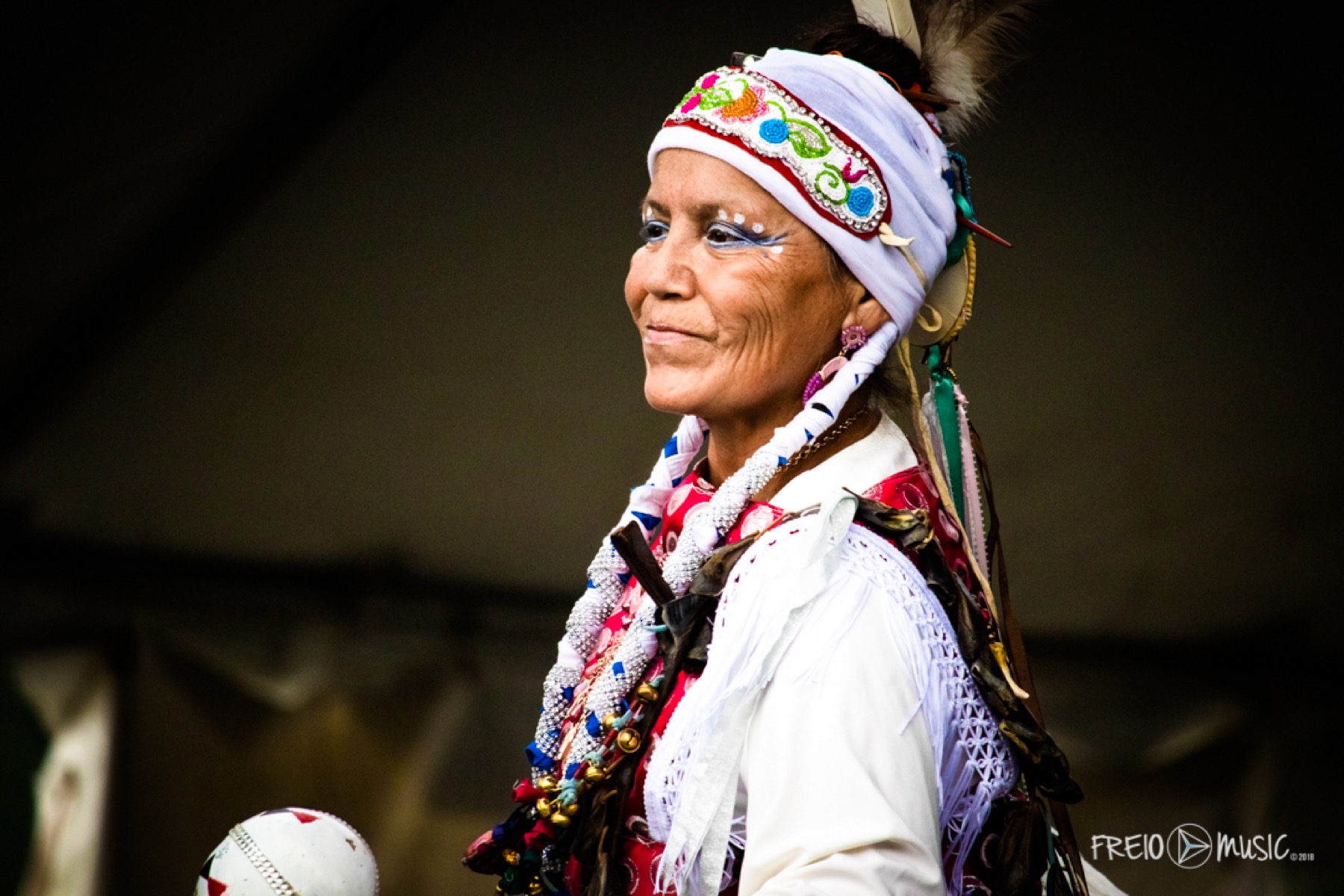 Festival portrait in vivid traditional dress